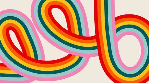 Abstract vector hand drawn background with copy space and rainbow colored s.. Stock Illustration