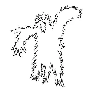 Abstract vector hand drawn scary halloween ghost Stock Illustration