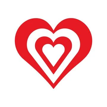 Abstract Vector Heart Icon Design Template Stock Illustration
