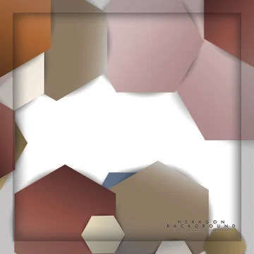 Abstract vector hexagon background with color stone and brick gradient and sh 스톡 일러스트