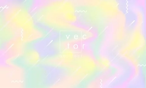 Abstract vector holographic gradient background for web, packaging, Stock Illustration