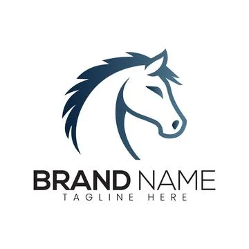 Abstract Vector Horse Icon or Logo Design Template Stock Illustration