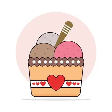 Abstract Vector Ice Cream Icons Set. Ice Cream Icon Set Vector illustration Stock Illustration