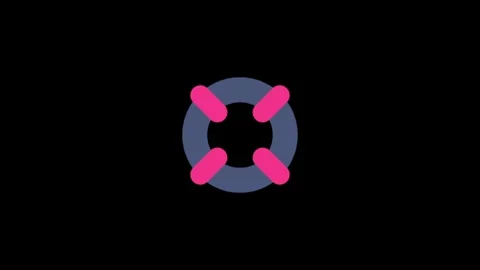 Abstract Vector Icon with Circular Multicolor Design Vídeo Stock 341917825