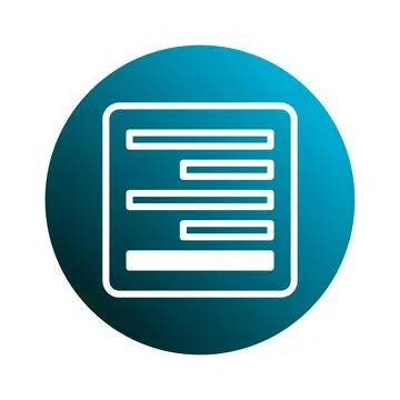 Abstract vector icon with lines inside a circle representing data analysis .. Stock Illustration