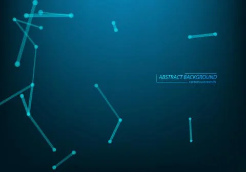 Abstract vector illuminated particles and lines. Plexus effect with spectrum  Stock Illustration