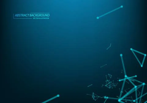 Abstract vector illuminated particles, sparks and lines. Plexus effect. Futur イラスト素材