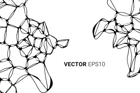 Abstract vector illustration with abstract mesh structure reminiscent of or.. イラスト素材