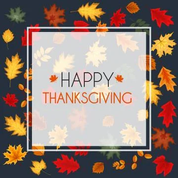Abstract Vector Illustration Autumn Happy Thanksgiving Backgroun Stock Illustration