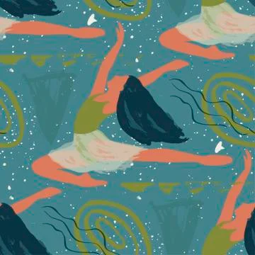 Abstract vector illustration. Ballet dancer girl. Stock Illustration