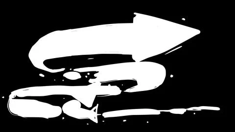 Abstract vector illustration of a bold dynamic ink blot forming an arrow shape Stock Illustration