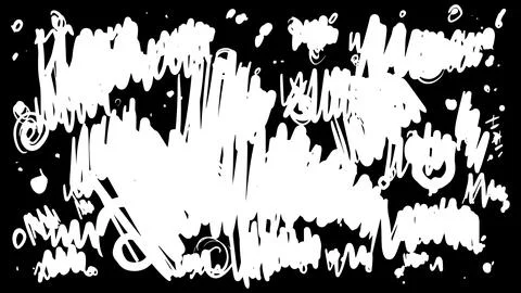 Abstract vector illustration of bold white scribbles and rough strokes layered Stock Illustration