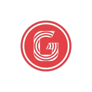 Abstract vector illustration circles forming letter g icon logo modern design Stock Illustration