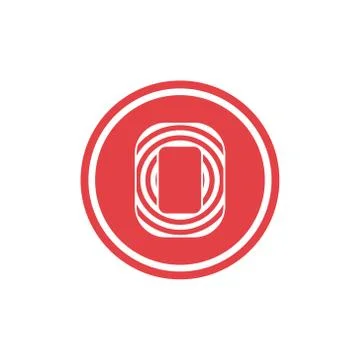 Abstract vector illustration circles forming letter o icon logo modern design Stock Illustration