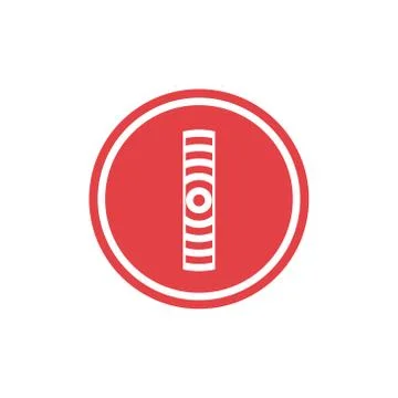 Abstract vector illustration circles forming letter i icon logo modern design Stock Illustration