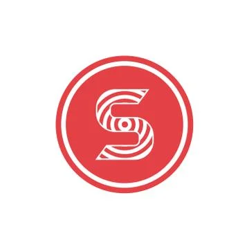 Abstract vector illustration circles forming letter s icon logo modern design Stock Illustration