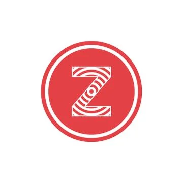 Abstract vector illustration circles forming letter z icon logo modern design Stock-Illustration