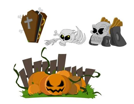 Abstract vector illustration color patterns for halloween Illustrazione stock