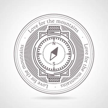 Abstract vector illustration of compass icon with text Design elements wit... Stock Photos