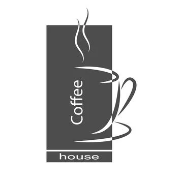 Abstract vector illustration of a Cup of hot coffee with steam Stock Illustration