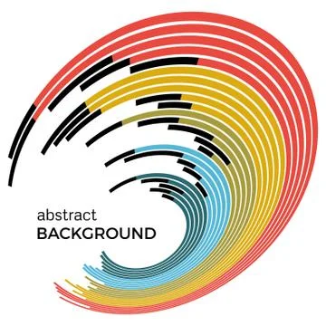 Abstract vector illustration depicting colored circles on a white background Stock Illustration