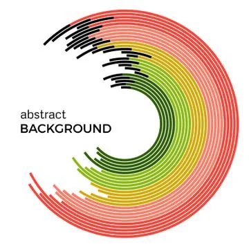 Abstract vector illustration depicting colored circles on a white background Stock Illustration