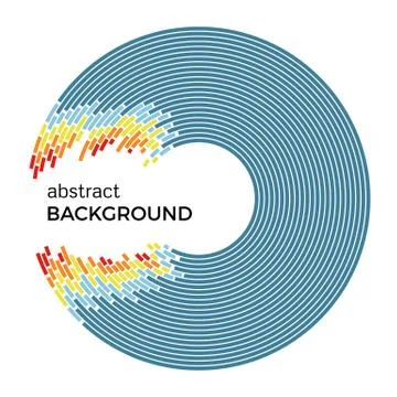 Abstract vector illustration depicting colored circles on a white background Stock Illustration
