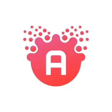 Abstract vector illustration Dots initial Letter a icon Logo modern design Stock Illustration