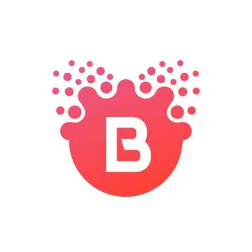 Abstract vector illustration Dots initial Letter b icon Logo modern design Stock Illustration