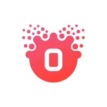 Abstract vector illustration Dots initial Letter o icon Logo modern design Stock Illustration