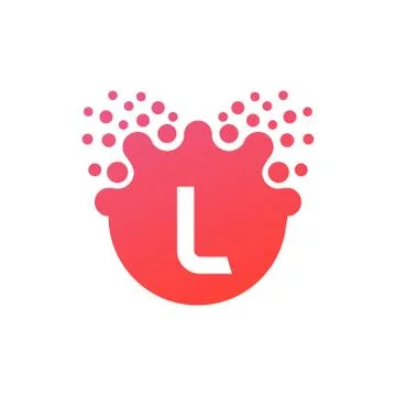 Abstract vector illustration Dots initial Letter l icon Logo modern design Stock Illustration
