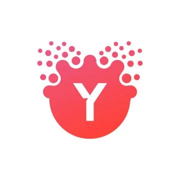 Abstract vector illustration Dots initial Letter y icon Logo modern design Stock-Illustration