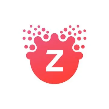 Abstract vector illustration Dots initial Letter z icon Logo modern design Stock Illustration