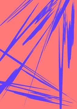 Abstract vector illustration featuring expressive blue brush strokes on a v.. Stock Illustration