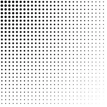 Abstract vector illustration featuring a halftone pattern with varying dot .. Stock Illustration