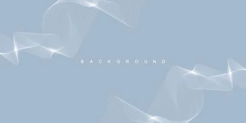 Abstract vector illustration with flowing wavy lines on grey background. Hand Stock Illustration