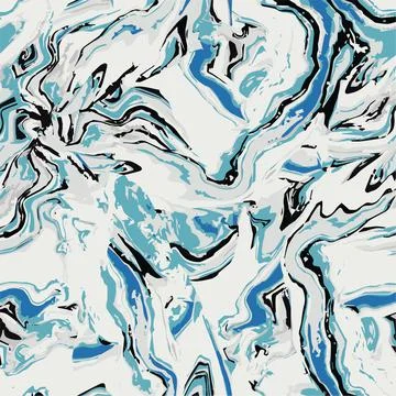 Abstract vector illustration in fluid art style texture in light blue tones. Stock Illustration