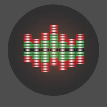 Abstract vector illustration of a graphic equalizer Stock Illustration