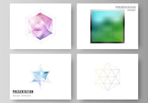 The abstract vector illustration layout of the presentation slides design Stock Illustration