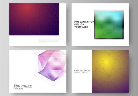The abstract vector illustration layout of the presentation slides design Stock Illustration