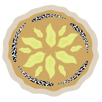 Abstract vector illustration of leaf decoration and other elements Stock Illustration