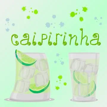 Abstract vector illustration logo for alcohol cocktails Illustrazione stock