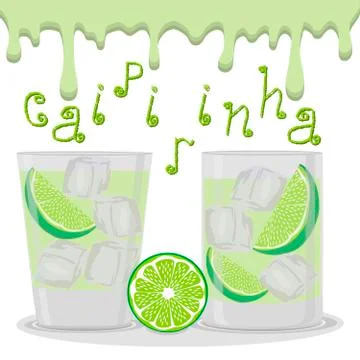 Abstract vector illustration logo for alcohol cocktails Stock Illustration