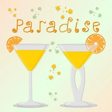 Abstract vector illustration logo for alcohol cocktails Illustrazione stock