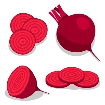 Abstract vector illustration of logo for the theme of red beet イラスト素材