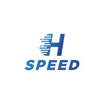 Abstract vector illustration motion fast speed initial letter h icon logo tem Stock Illustration