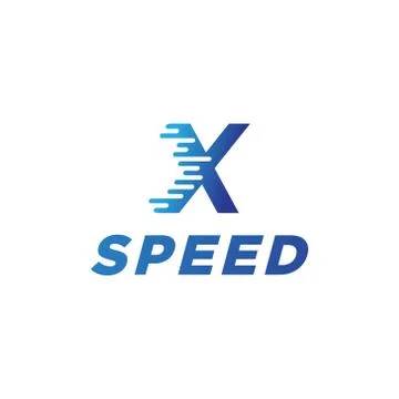 Abstract vector illustration motion fast speed initial letter x icon logo tem Stock Illustration