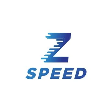 Abstract vector illustration motion fast speed initial letter z icon logo tem Stock Illustration
