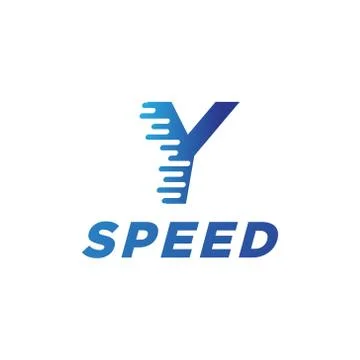 Abstract vector illustration motion fast speed initial letter y icon logo tem Stock Illustration