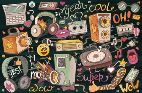 Abstract vector illustration of music Illustrazione stock